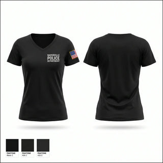 Womens Short Sleeve Vneck Shirt, Naperville Police Department, Police, Teamtime, Team time, sublimation, custom sports apparel, team uniforms, spirit wear, spiritwear, sports uniforms, custom shirts, team store, custom team store, fundraiser sports, apparel fundraiser