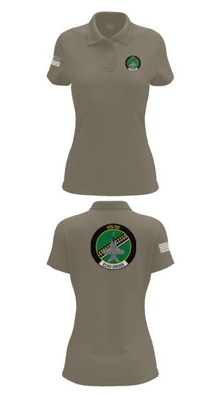 Womens Short Sleeve Performance Polo, VFA-105, , Teamtime, Team time, sublimation, custom sports apparel, team uniforms, spirit wear, spiritwear, sports uniforms, custom shirts, team store, custom team store, fundraiser sports, apparel fundraiser