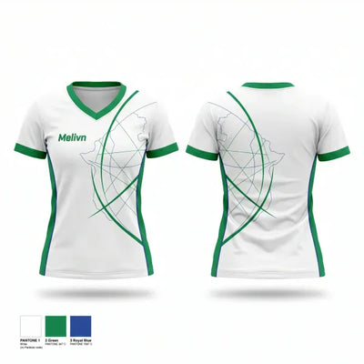 Melivn 39120513 Women's Short Sleeve V-neck Shirt - 1