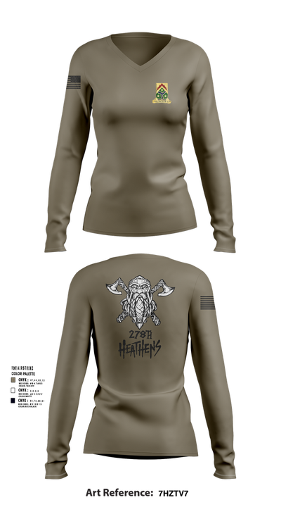 3/278 ACR 4472846 Women's Long Sleeve V-neck Shirt - 102