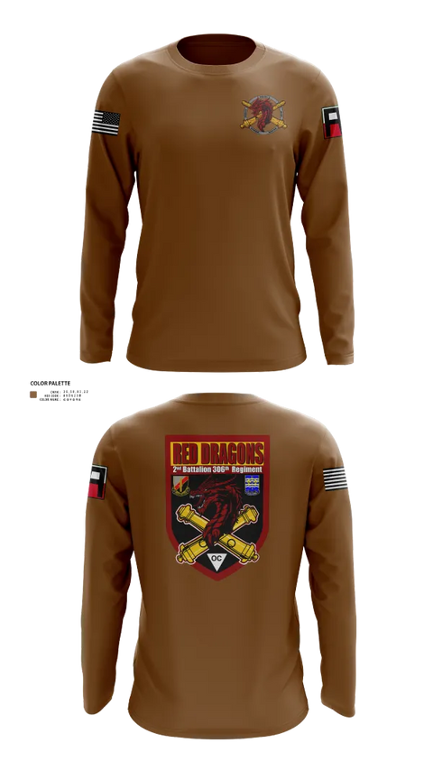 Long Sleeve Performance Shirt, 2-306th FAR, Army, Teamtime, Team time, sublimation, custom sports apparel, team uniforms, spirit wear, spiritwear, sports uniforms, custom shirts, team store, custom team store, fundraiser sports, apparel fundraiser