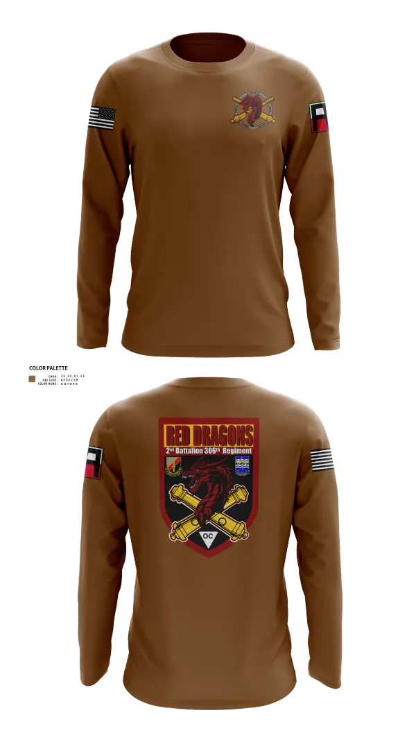 Long Sleeve Performance Shirt, 2-306th FAR, Army, Teamtime, Team time, sublimation, custom sports apparel, team uniforms, spirit wear, spiritwear, sports uniforms, custom shirts, team store, custom team store, fundraiser sports, apparel fundraiser
