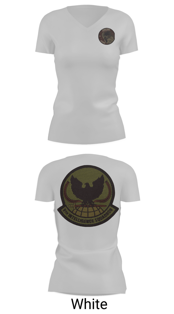 Womens Short Sleeve Vneck Shirt, 9th Intelligence Squadron, Air Force, Teamtime, Team time, sublimation, custom sports apparel, team uniforms, spirit wear, spiritwear, sports uniforms, custom shirts, team store, custom team store, fundraiser sports, apparel fundraiser