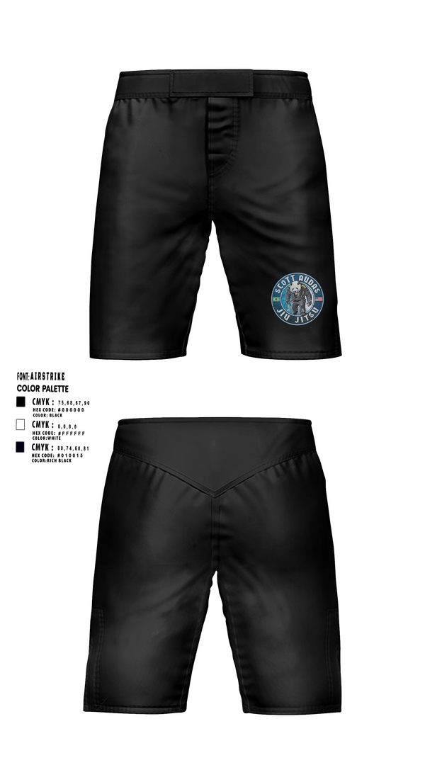 Fight Shorts, Scott Audas Jiu Jitsu, , Teamtime, Team time, sublimation, custom sports apparel, team uniforms, spirit wear, spiritwear, sports uniforms, custom shirts, team store, custom team store, fundraiser sports, apparel fundraiser