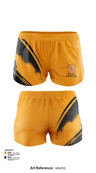 Womens Shorts, Ogden High School Cheer, Cheer, Teamtime, Team time, sublimation, custom sports apparel, team uniforms, spirit wear, spiritwear, sports uniforms, custom shirts, team store, custom team store, fundraiser sports, apparel fundraiser
