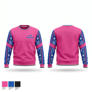 Crew Neck Sweatshirt, Rift Baseball, Baseball, Teamtime, Team time, sublimation, custom sports apparel, team uniforms, spirit wear, spiritwear, sports uniforms, custom shirts, team store, custom team store, fundraiser sports, apparel fundraiser