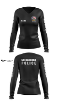 Shenandoah Police Department 41261182 Women's Long Sleeve V-neck Shirt - 1