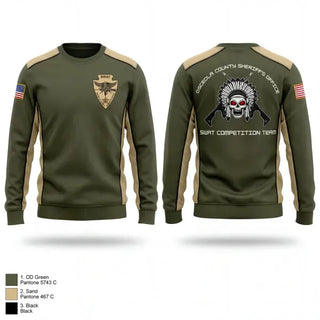 Crew Neck Sweatshirt, Osceola County SWAT, Police, Teamtime, Team time, sublimation, custom sports apparel, team uniforms, spirit wear, spiritwear, sports uniforms, custom shirts, team store, custom team store, fundraiser sports, apparel fundraiser