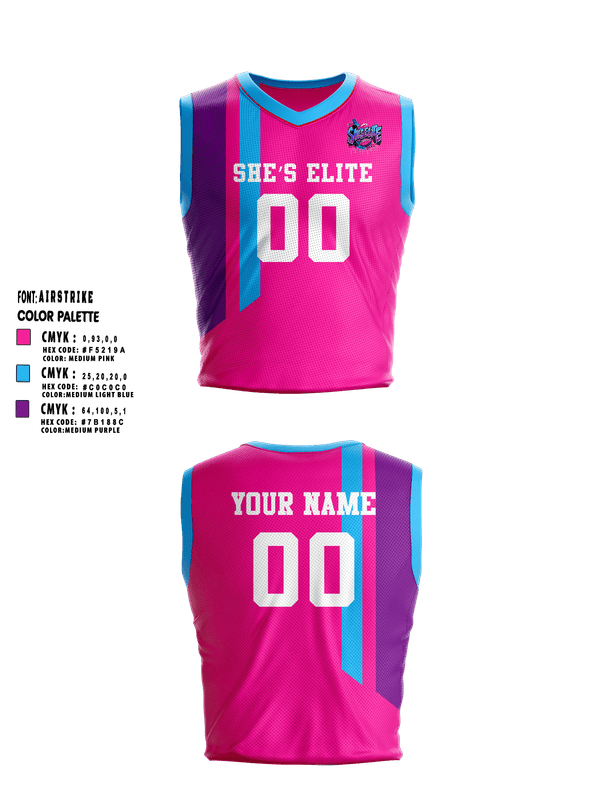 Womens Basketball Jersey, She’s Elite, , Teamtime, Team time, sublimation, custom sports apparel, team uniforms, spirit wear, spiritwear, sports uniforms, custom shirts, team store, custom team store, fundraiser sports, apparel fundraiser