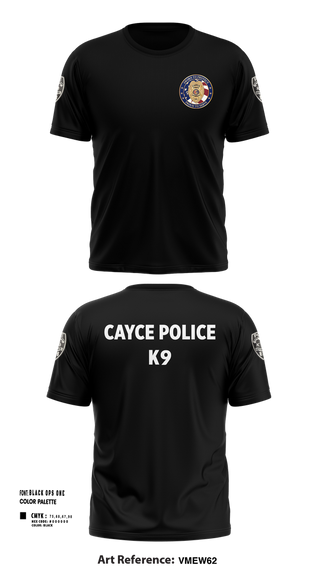 Short Sleeve Performance Shirt, Cayce Police K9, , Teamtime, Team time, sublimation, custom sports apparel, team uniforms, spirit wear, spiritwear, sports uniforms, custom shirts, team store, custom team store, fundraiser sports, apparel fundraiser