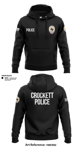 Hoodie, Crockett Police Department, Police, Teamtime, Team time, sublimation, custom sports apparel, team uniforms, spirit wear, spiritwear, sports uniforms, custom shirts, team store, custom team store, fundraiser sports, apparel fundraiser