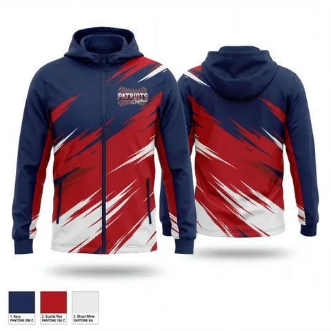 Windbreaker, PATRIOTS, Softball, Teamtime, Team time, sublimation, custom sports apparel, team uniforms, spirit wear, spiritwear, sports uniforms, custom shirts, team store, custom team store, fundraiser sports, apparel fundraiser