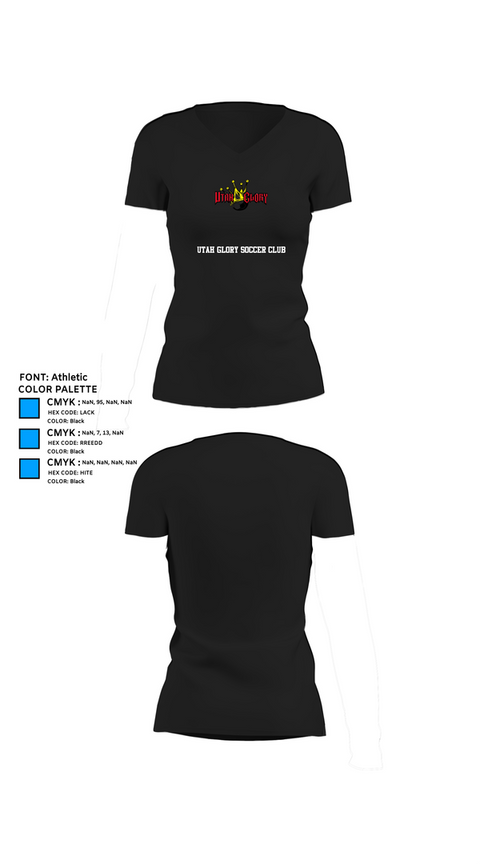 Womens Short Sleeve Vneck Shirt, Utah Glory Soccer Club, Men's Soccer, Teamtime, Team time, sublimation, custom sports apparel, team uniforms, spirit wear, spiritwear, sports uniforms, custom shirts, team store, custom team store, fundraiser sports, apparel fundraiser