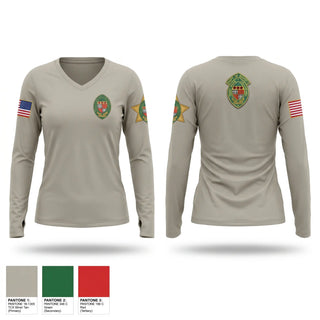 Womens Long Sleeve Vneck Shirt, SBC Campus Safety, Police, Teamtime, Team time, sublimation, custom sports apparel, team uniforms, spirit wear, spiritwear, sports uniforms, custom shirts, team store, custom team store, fundraiser sports, apparel fundraiser