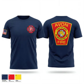 Old School Cotton Feel Shirt, Avon Fire Department, Fire Department, Teamtime, Team time, sublimation, custom sports apparel, team uniforms, spirit wear, spiritwear, sports uniforms, custom shirts, team store, custom team store, fundraiser sports, apparel fundraiser
