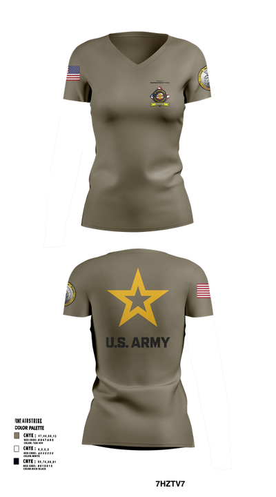 University of Toledo Army Marksmanship Unit 95742667 Women's Short Sleeve V-neck Shirt - 101