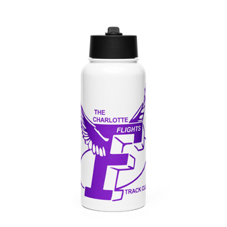 The Charlotte Flights 53419611 Stainless Steel Water Bottle with a Straw Lid