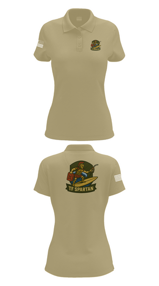 Womens Short Sleeve Performance Polo, Task Force Spartan, , Teamtime, Team time, sublimation, custom sports apparel, team uniforms, spirit wear, spiritwear, sports uniforms, custom shirts, team store, custom team store, fundraiser sports, apparel fundraiser