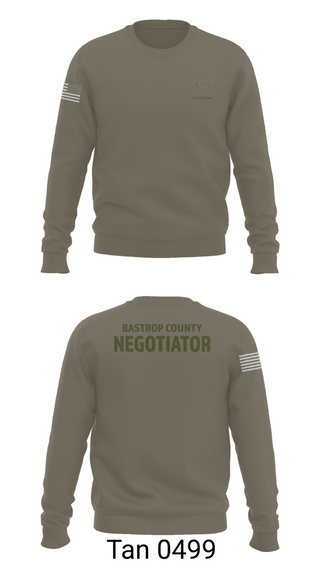 Crew Neck Sweatshirt, Bastrop County Sheriff's Office, Police, Teamtime, Team time, sublimation, custom sports apparel, team uniforms, spirit wear, spiritwear, sports uniforms, custom shirts, team store, custom team store, fundraiser sports, apparel fundraiser