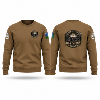 Crew Neck Sweatshirt, War hammer platoon, National Guard, Teamtime, Team time, sublimation, custom sports apparel, team uniforms, spirit wear, spiritwear, sports uniforms, custom shirts, team store, custom team store, fundraiser sports, apparel fundraiser