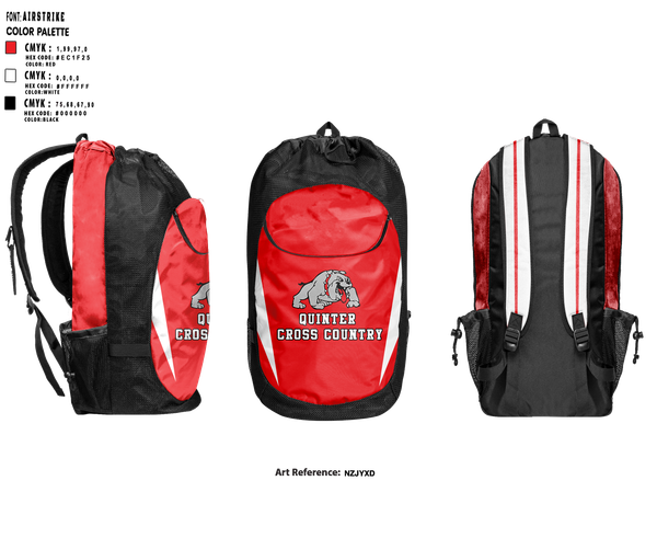 Gear Bag, Quinter High School Cross Country, Cross Country, Teamtime, Team time, sublimation, custom sports apparel, team uniforms, spirit wear, spiritwear, sports uniforms, custom shirts, team store, custom team store, fundraiser sports, apparel fundraiser