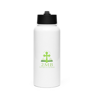 2 Men in the Book 47225914 Stainless Steel Water Bottle with a Straw Lid