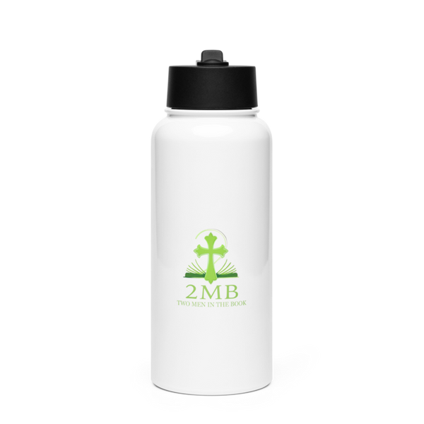 2 Men in the Book 47225914 Stainless Steel Water Bottle with a Straw Lid