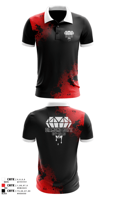 Diamond Boyz Off-Road 17111815 Short Sleeve Performance Polo - 1
