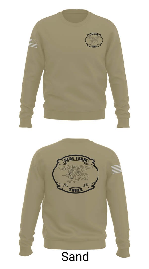 Crew Neck Sweatshirt, SEAL team 3, Navy, Teamtime, Team time, sublimation, custom sports apparel, team uniforms, spirit wear, spiritwear, sports uniforms, custom shirts, team store, custom team store, fundraiser sports, apparel fundraiser