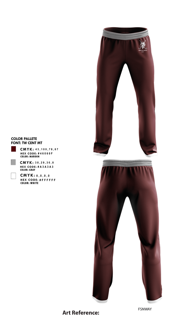 Sweatpants, Newton Braves Golf, Golf, Teamtime, Team time, sublimation, custom sports apparel, team uniforms, spirit wear, spiritwear, sports uniforms, custom shirts, team store, custom team store, fundraiser sports, apparel fundraiser
