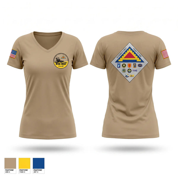 Womens Short Sleeve Vneck Shirt, 7TH ATC, Army, Teamtime, Team time, sublimation, custom sports apparel, team uniforms, spirit wear, spiritwear, sports uniforms, custom shirts, team store, custom team store, fundraiser sports, apparel fundraiser