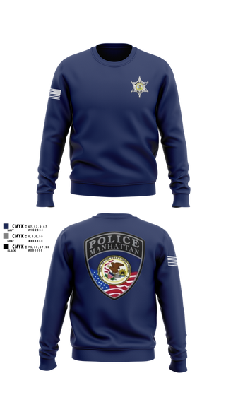 Crew Neck Sweatshirt, Manhattan Police Department, , Teamtime, Team time, sublimation, custom sports apparel, team uniforms, spirit wear, spiritwear, sports uniforms, custom shirts, team store, custom team store, fundraiser sports, apparel fundraiser