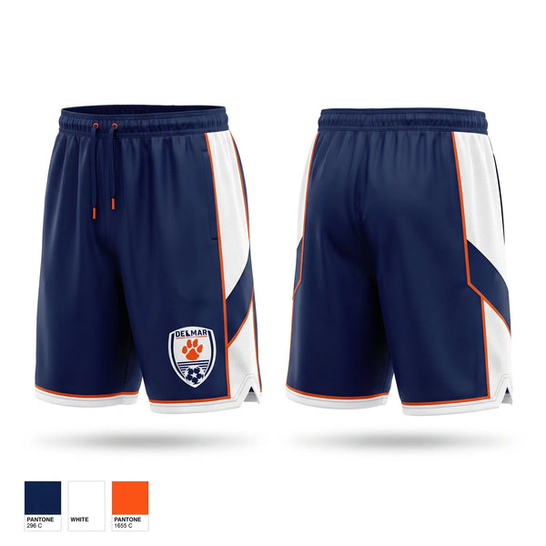 Mens Soccer Shorts, Delmar, Men's Soccer, Teamtime, Team time, sublimation, custom sports apparel, team uniforms, spirit wear, spiritwear, sports uniforms, custom shirts, team store, custom team store, fundraiser sports, apparel fundraiser