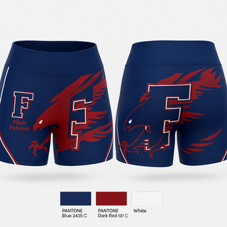 Womens Shorts, Fitch Falcons, Women's Soccer, Teamtime, Team time, sublimation, custom sports apparel, team uniforms, spirit wear, spiritwear, sports uniforms, custom shirts, team store, custom team store, fundraiser sports, apparel fundraiser