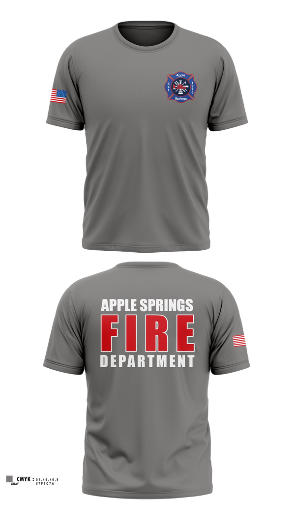 Short Sleeve Performance Shirt, Apple Springs, Fire Department, Teamtime, Team time, sublimation, custom sports apparel, team uniforms, spirit wear, spiritwear, sports uniforms, custom shirts, team store, custom team store, fundraiser sports, apparel fundraiser