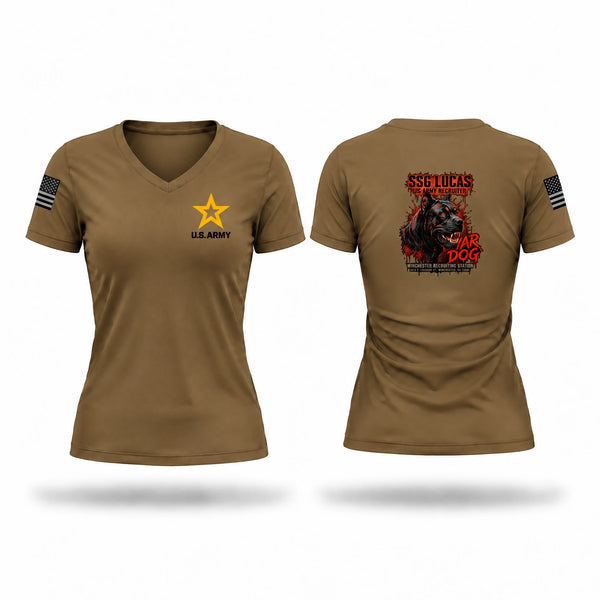 Womens Short Sleeve Vneck Shirt, 1B5W Winchester, Army, Teamtime, Team time, sublimation, custom sports apparel, team uniforms, spirit wear, spiritwear, sports uniforms, custom shirts, team store, custom team store, fundraiser sports, apparel fundraiser