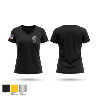 Womens Short Sleeve Vneck Shirt, Station 9, Fire Department, Teamtime, Team time, sublimation, custom sports apparel, team uniforms, spirit wear, spiritwear, sports uniforms, custom shirts, team store, custom team store, fundraiser sports, apparel fundraiser