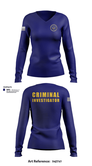 Womens Long Sleeve Vneck Shirt, WV Attorney General Medicaid Fraud Control Unit, Police, Teamtime, Team time, sublimation, custom sports apparel, team uniforms, spirit wear, spiritwear, sports uniforms, custom shirts, team store, custom team store, fundraiser sports, apparel fundraiser