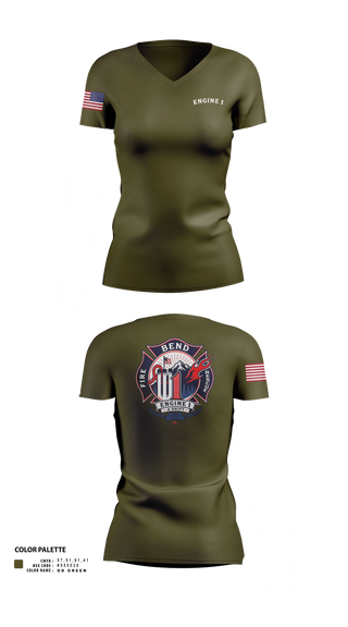 Womens Short Sleeve Vneck Shirt, Engine 1, Fire Department, Teamtime, Team time, sublimation, custom sports apparel, team uniforms, spirit wear, spiritwear, sports uniforms, custom shirts, team store, custom team store, fundraiser sports, apparel fundraiser