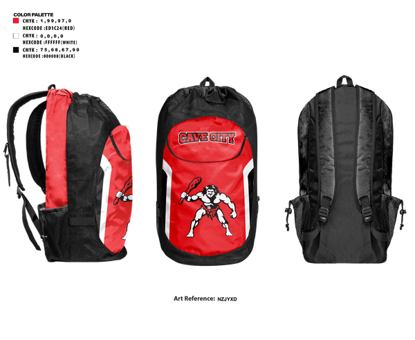 Gear Bag, Cave City, Women's Basketball, Teamtime, Team time, sublimation, custom sports apparel, team uniforms, spirit wear, spiritwear, sports uniforms, custom shirts, team store, custom team store, fundraiser sports, apparel fundraiser
