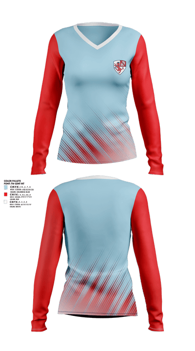 Mark Morris Soccer 10512351 Women's Long Sleeve V-neck Shirt - 2
