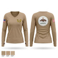 36th ID Team KASOTC Women's Long Sleeve V-neck Shirt - 1