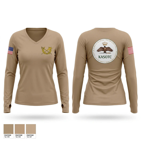 Womens Long Sleeve Vneck Shirt, 36th Infantry Division, Army, Teamtime, Team time, sublimation, custom sports apparel, team uniforms, spirit wear, spiritwear, sports uniforms, custom shirts, team store, custom team store, fundraiser sports, apparel fundraiser
