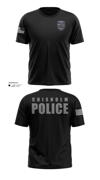 Old School Cotton Feel Shirt, Chisholm Police Department, Police, Teamtime, Team time, sublimation, custom sports apparel, team uniforms, spirit wear, spiritwear, sports uniforms, custom shirts, team store, custom team store, fundraiser sports, apparel fundraiser