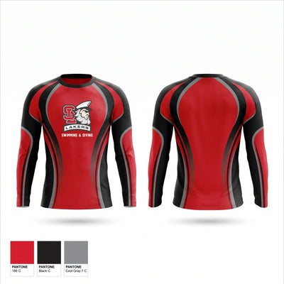 Spring Lake HS Boys Swimming/ Diving Team Long Sleeve Performance Shirt - 3