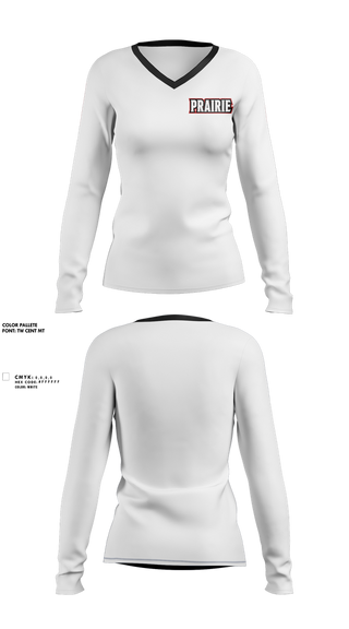 Womens Long Sleeve Vneck Shirt, Clinton Prairie Dance, Spirit Store, Teamtime, Team time, sublimation, custom sports apparel, team uniforms, spirit wear, spiritwear, sports uniforms, custom shirts, team store, custom team store, fundraiser sports, apparel fundraiser