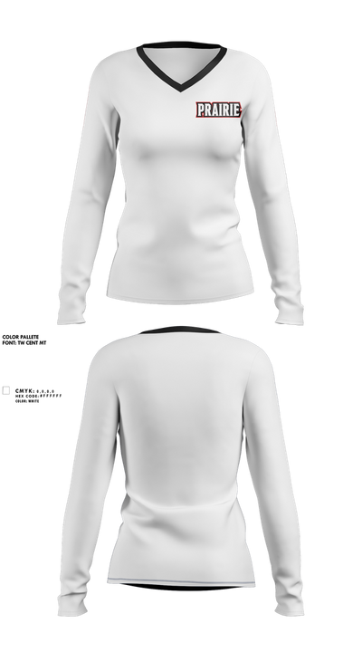 Clinton Prairie Dance 86058667 Women's Long Sleeve V-neck Shirt - 1