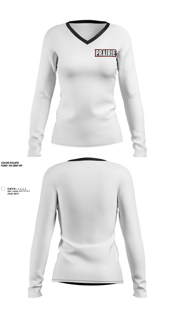 Womens Long Sleeve Vneck Shirt, Clinton Prairie Dance, Spirit Store, Teamtime, Team time, sublimation, custom sports apparel, team uniforms, spirit wear, spiritwear, sports uniforms, custom shirts, team store, custom team store, fundraiser sports, apparel fundraiser