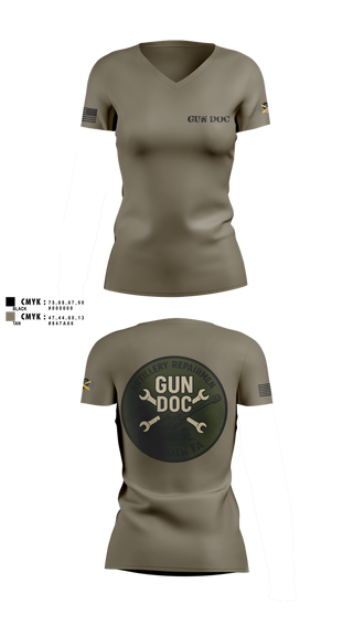 Womens Short Sleeve Vneck Shirt, ARMT 1-320th Field Artillery, Army, Teamtime, Team time, sublimation, custom sports apparel, team uniforms, spirit wear, spiritwear, sports uniforms, custom shirts, team store, custom team store, fundraiser sports, apparel fundraiser