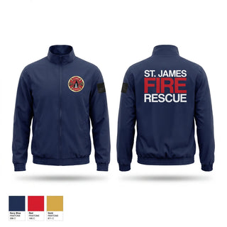 Windbreaker, St. James Volunteer Fire Department, Fire Department, Teamtime, Team time, sublimation, custom sports apparel, team uniforms, spirit wear, spiritwear, sports uniforms, custom shirts, team store, custom team store, fundraiser sports, apparel fundraiser